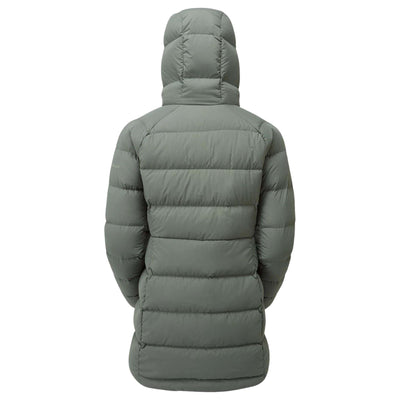 Montane Tundra Hoodie - Womens | Womens Down Insulated Jacket NZ | Further Faster Christchurch NZ #eucalyptus-montane