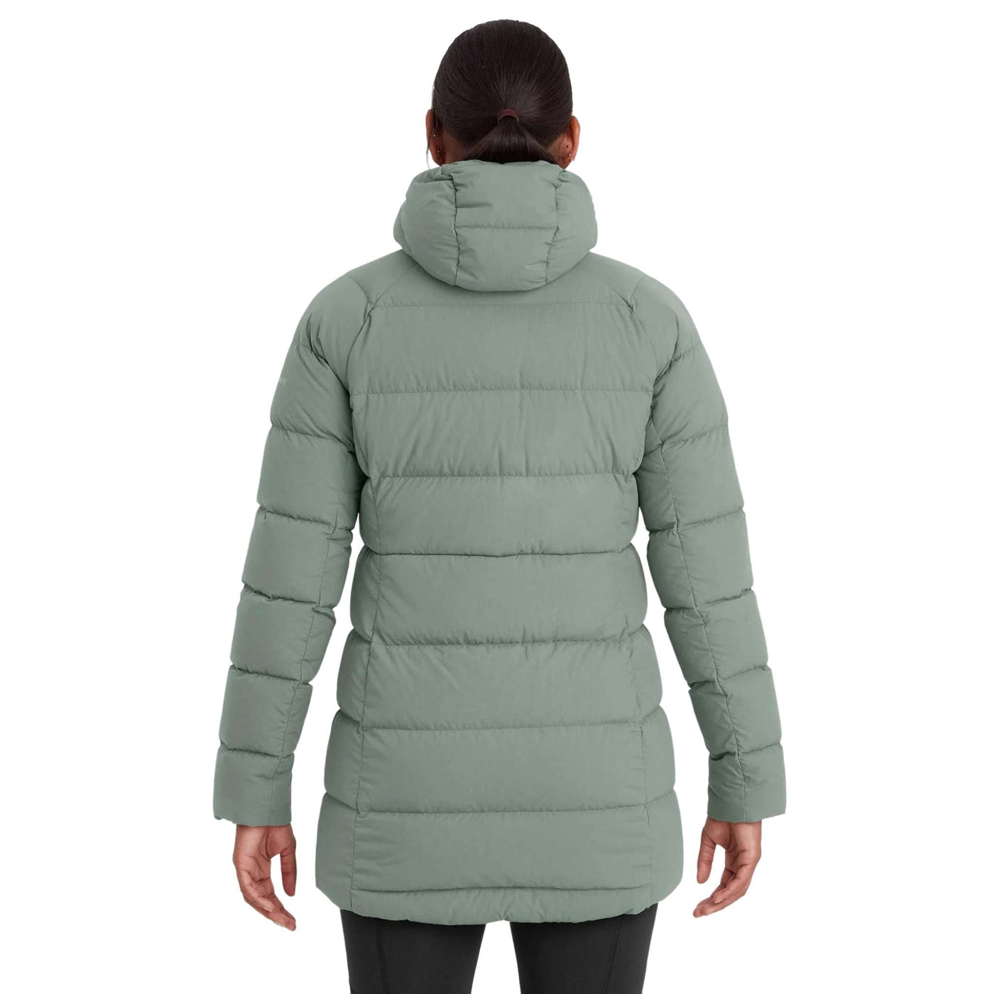 Montane Tundra Hoodie - Womens | Womens Down Insulated Jacket NZ | Further Faster Christchurch NZ #eucalyptus-montane