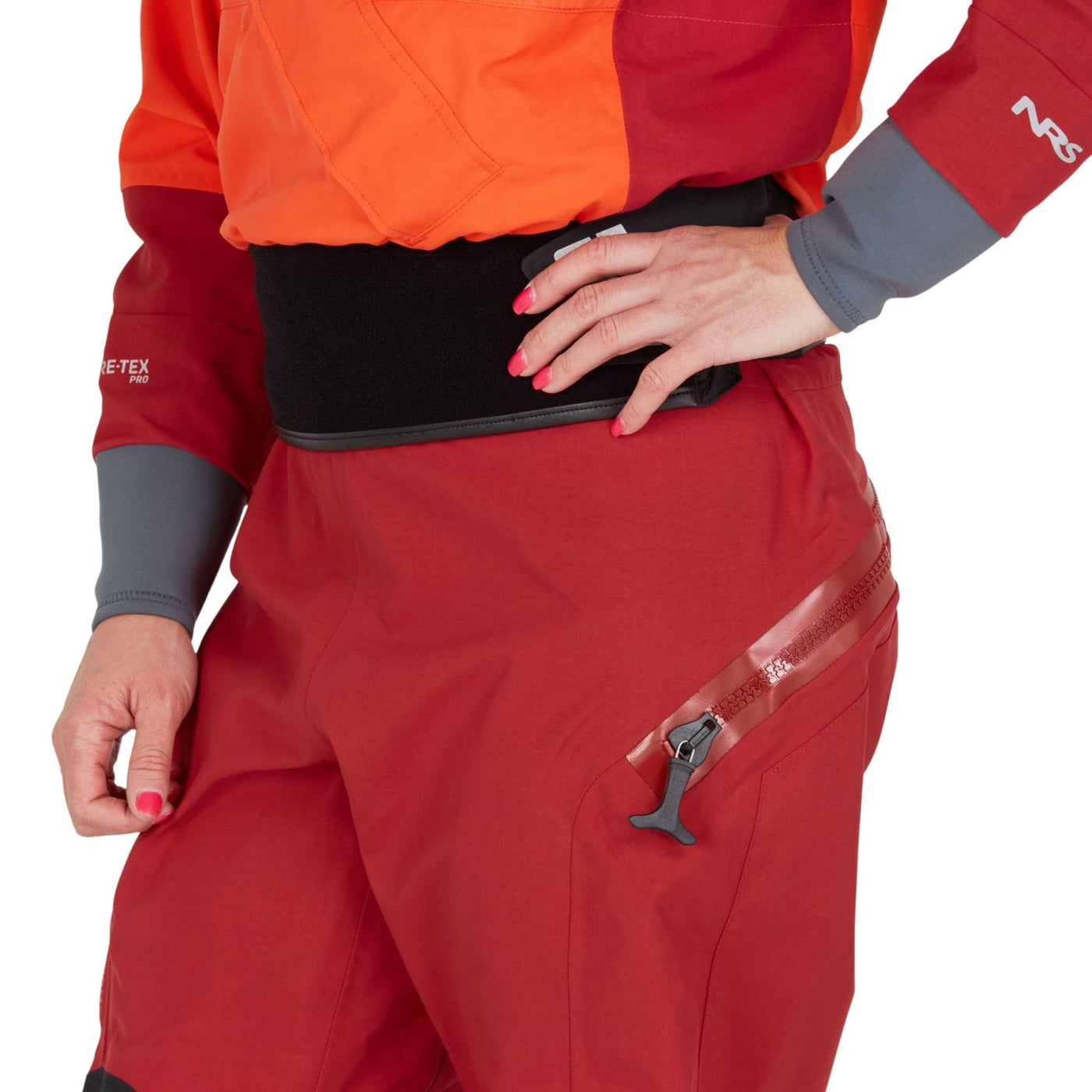 NRS Axiom Gore-Tex Pro Dry Suit - Womens | Kayak & Paddle Dry Suit | Further Faster Christchurch NZ #poppy-vino