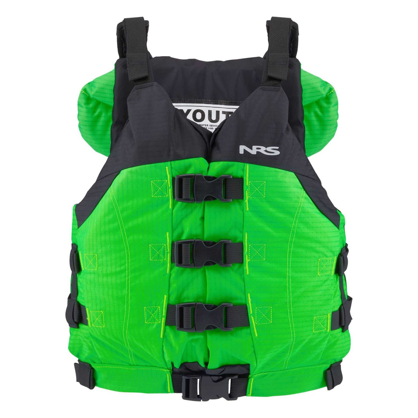 NRS Big Water V Youth PFD | Kayaking PFD | Further Faster Christchurch NZ #green