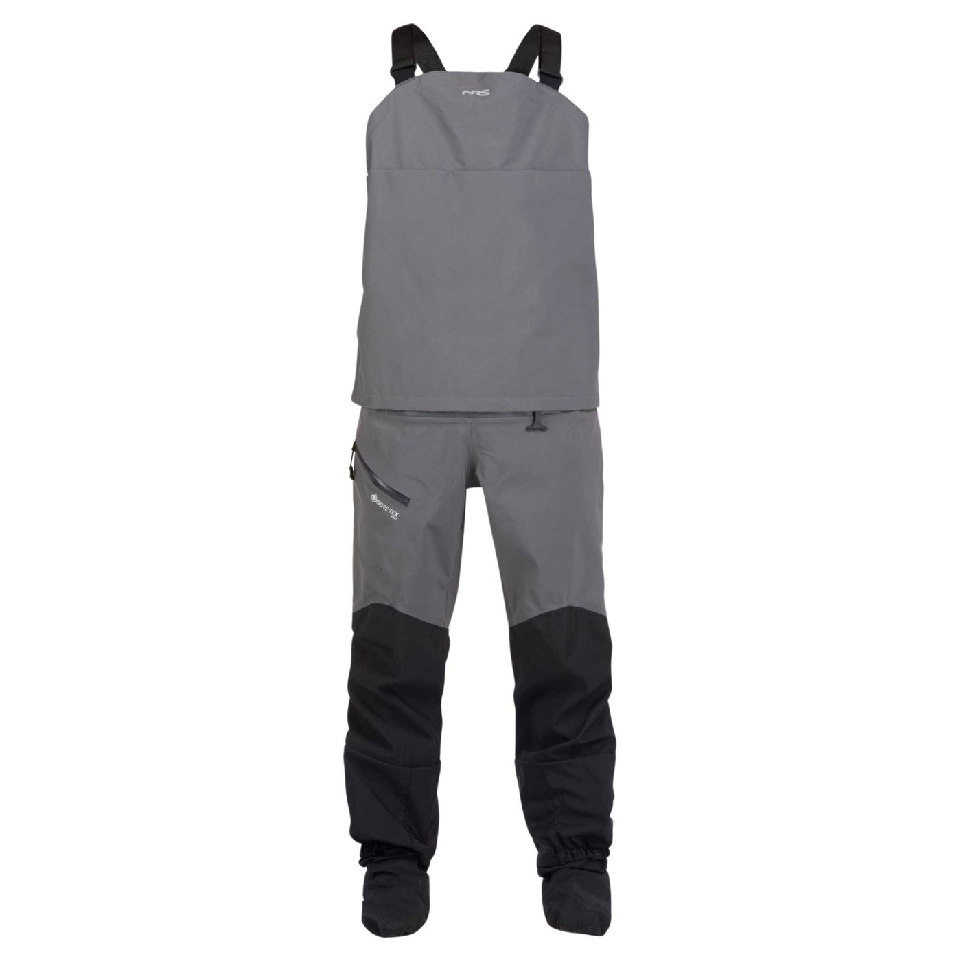 NRS Recoil Gore-Tex Pro Dry Bib - Mens | Paddle & Kayak Dry Bib | Further Faster Christchurch NZ #grey