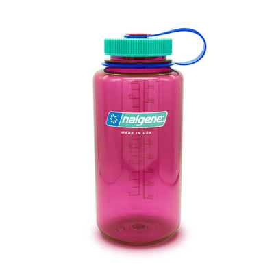 Nalgene Sustain Wide Mouth Bottle 1L | Hiking Water Bottles and Flasks | Further Faster Christchurch NZ #nalgene-electric-magenta