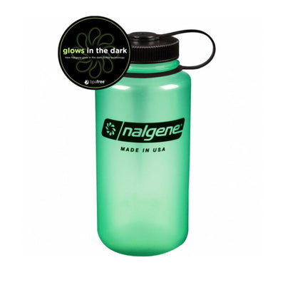 Nalgene Sustain Wide Mouth Bottle 1L | Hiking Water Bottles and Flasks | Further Faster Christchurch NZ #nalgene-glow-green