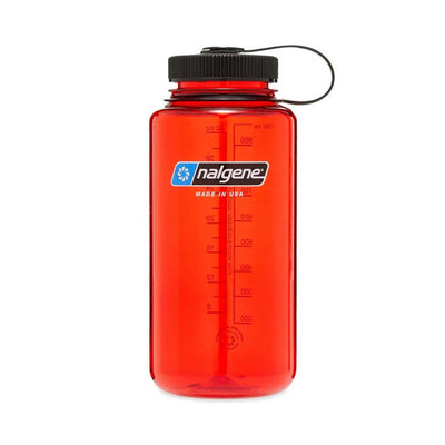 Nalgene Sustain Wide Mouth Bottle 1L | Hiking Water Bottles and Flasks | Further Faster Christchurch NZ #nalgene-red