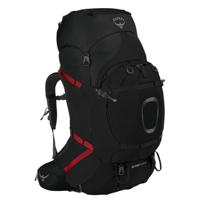 Osprey Aether Plus 85 | Multi-Day Tramping and Hiking Pack | Osprey NZ | Further Faster Christchurch NZ #black