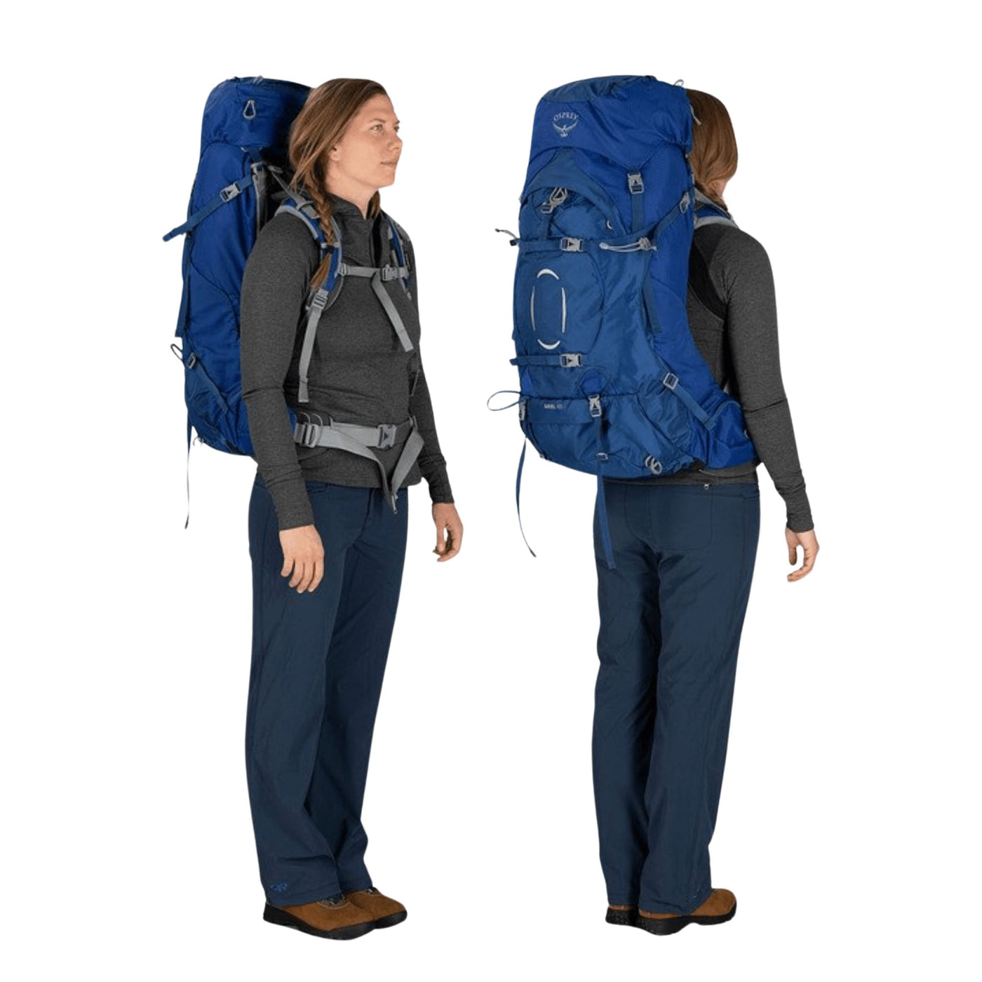 Osprey Ariel 65 Pack Womens NZ | Hiking and Tramping Pack for Women | Further Faster Christchurch NZ #ceramic-blue