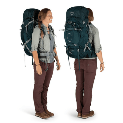 Osprey Womens Ariel Plus 70 | Womens Hiking and Tramping Pack 70L | Further Faster Christchurch NZ #night-jungle-blue