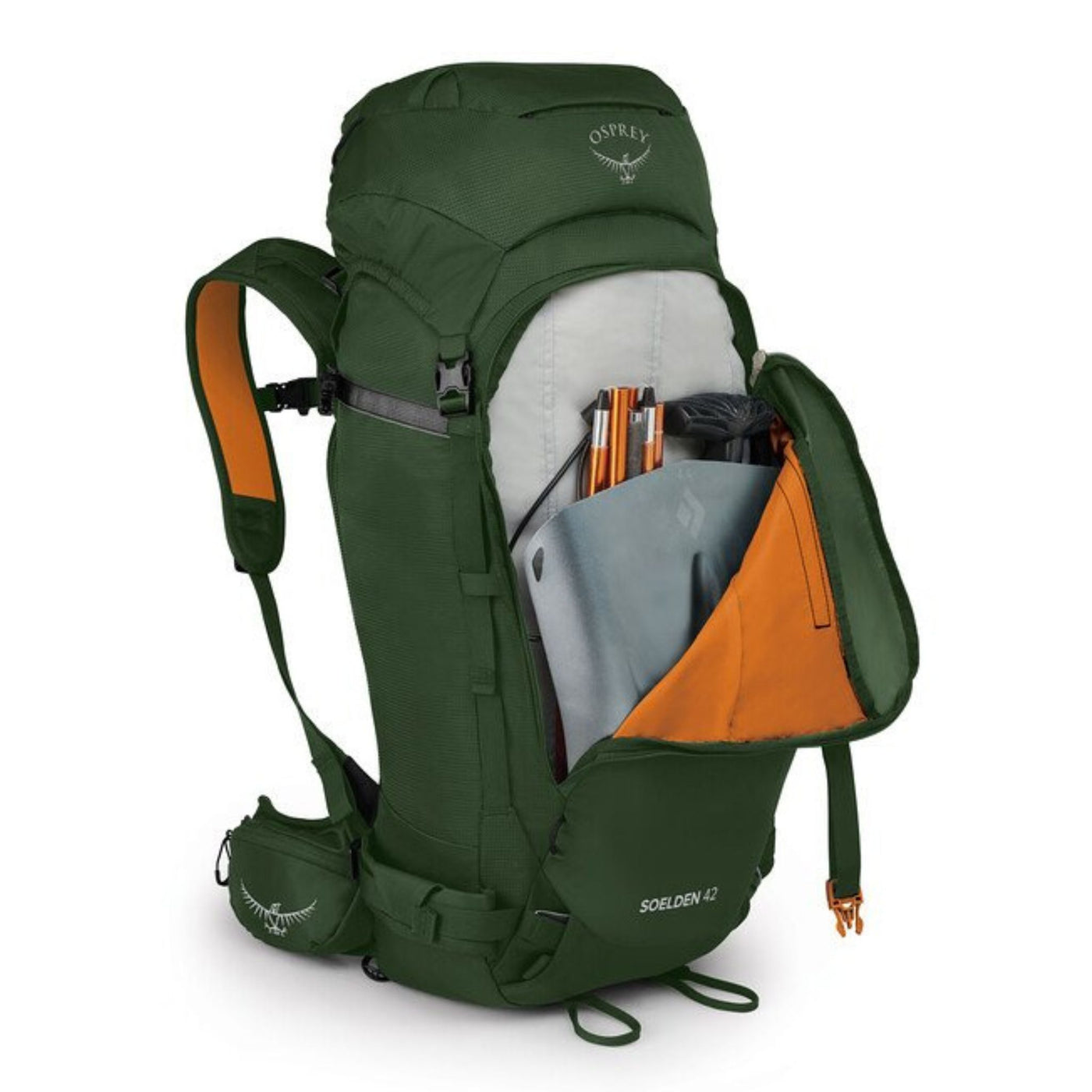 Osprey Soelden 42 | Ski Touring Backpack NZ | Further Faster Christchurch NZ #dustmoss-green