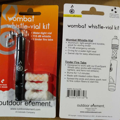 Outdoor Element Wombat Whistle II Kit | Emergency Survival Equipment | Further Faster Christchurch NZ #black