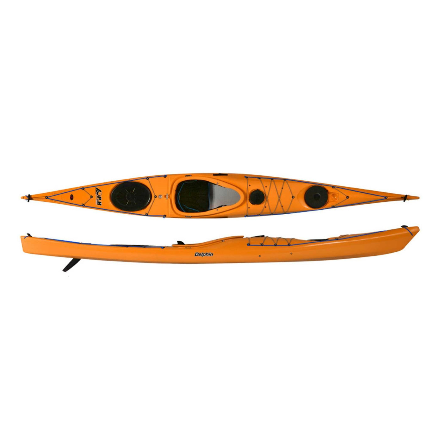 P&H Delphin 150 CLX Sea Kayak | Sea Kayaks and Paddles | Further Faster Christchurch NZ #fuego-orange