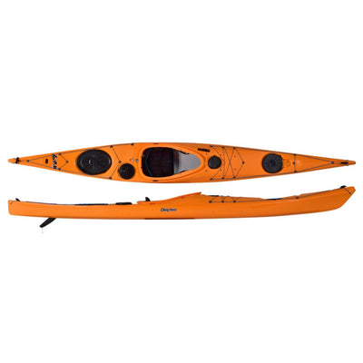 P&H Delphin 155 Sea Kayak | Sea Kayaks and Gear | Further Faster Christchurch NZ #fuego-orange