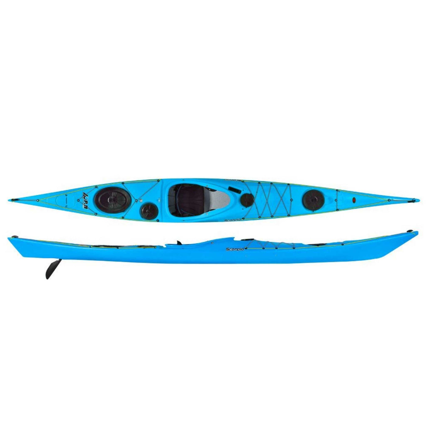 P&H Scorpio II Sea Kayak Skudder - Low Volume | Sea Kayaks and Paddles | Further Faster Christchurch NZ #ocean-turquoise