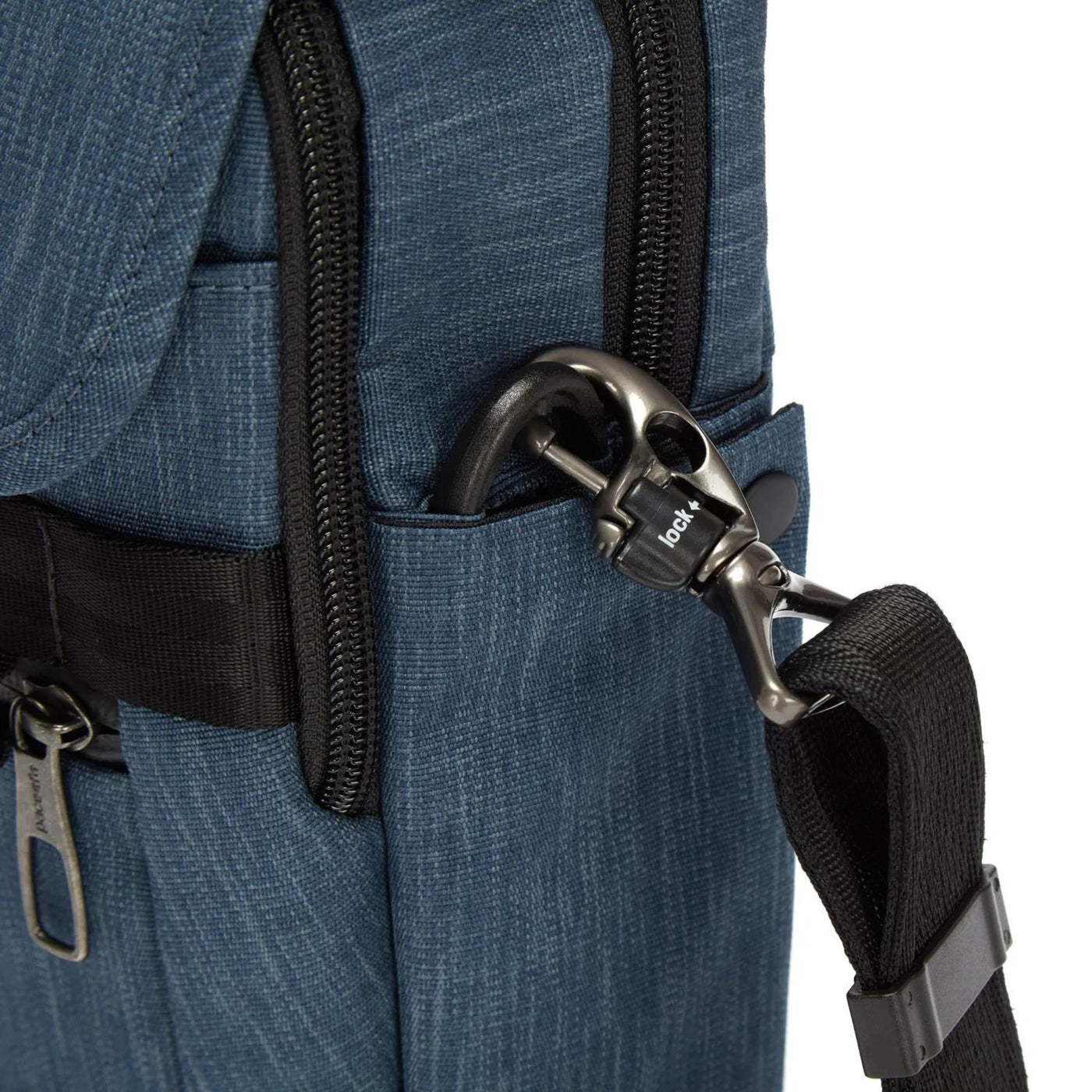 PacSafe Metrosafe X Messenger | Anti-Theft Sling Bag NZ | Further Faster Christchurch NZ #dark-denim