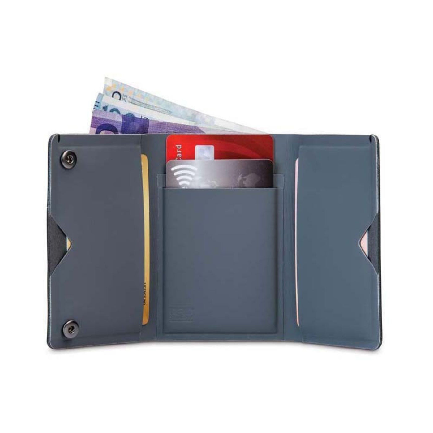 PacSafe RFIDsafe Tech Trifold | Wallets and Purse NZ | Further Faster Christchurch NZ #navy