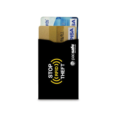 PacSafe RFIDsleeve 25 (2 Pack) | Anti-Theft RFID Blocking Card Sleeve NZ | Further Faster Christchurch NZ #black