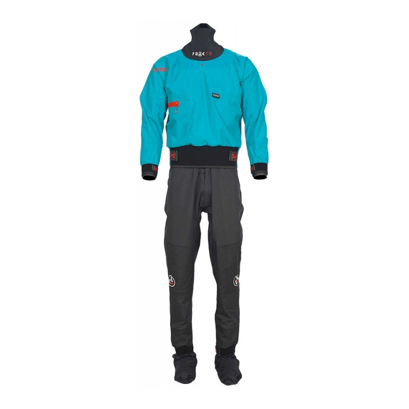 Peak PS Deluxe One Piece Dry Suit - Mens | Whitewater Kayak Paddle Dry Suit | Further Faster Christchurch NZ #blue-black