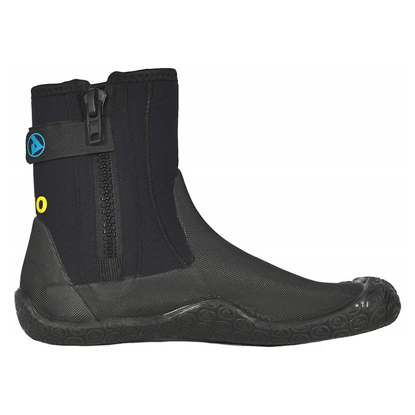 Peak PS Neoprene Zip Boots | Neoprene Zip Boots | Further Faster Christchurch NZ #black-blue-yellow