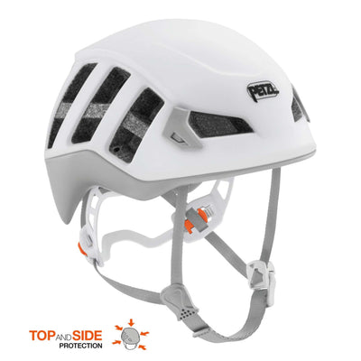 Petzl Meteora Helmet | Climbing, Mountaineering & Ski Touring Helmet NZ | Further Faster Christchurch NZ #white-grey