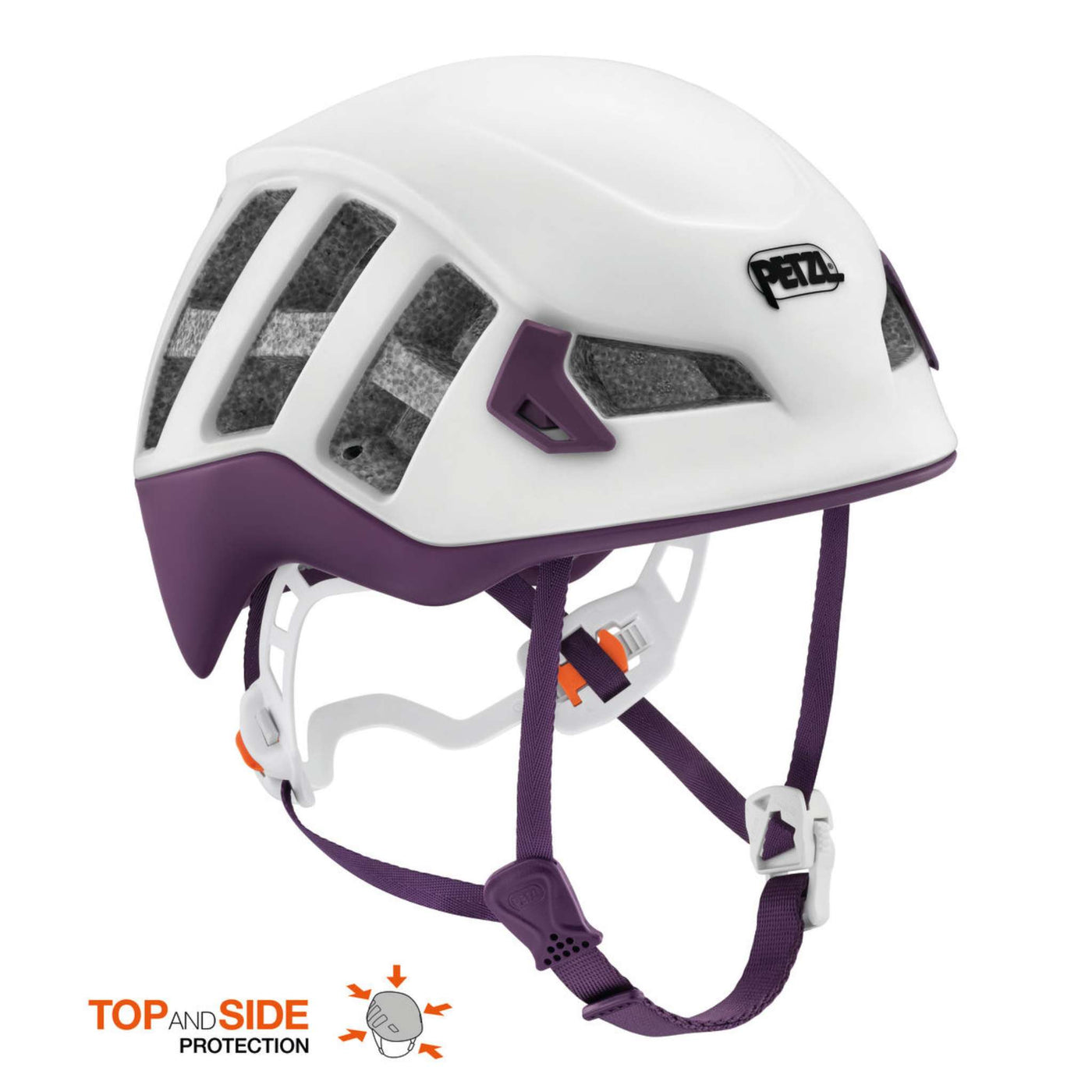 Petzl Meteora Helmet | Climbing, Mountaineering & Ski Touring Helmet NZ | Further Faster Christchurch NZ #white-violet