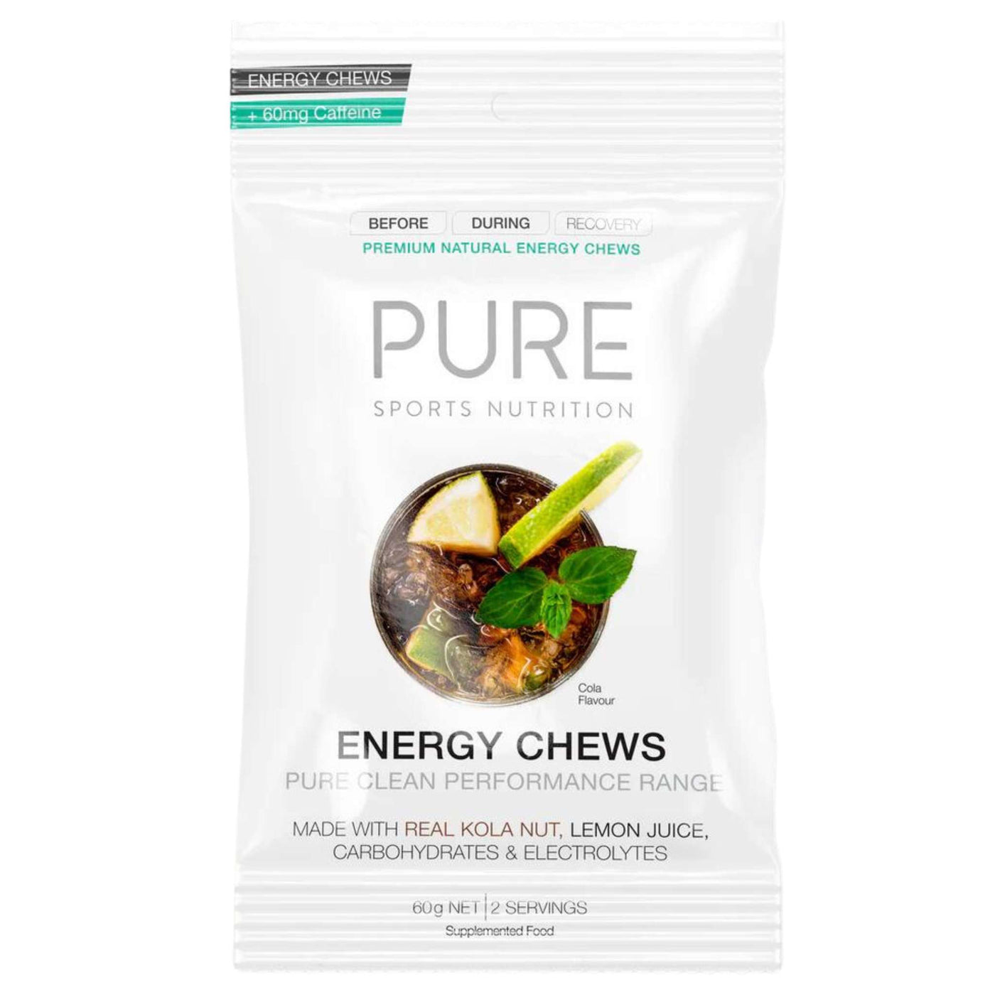 Pure Energy Chews 60g | Sports Gels and Nutrition | Further Faster Christchurch NZ