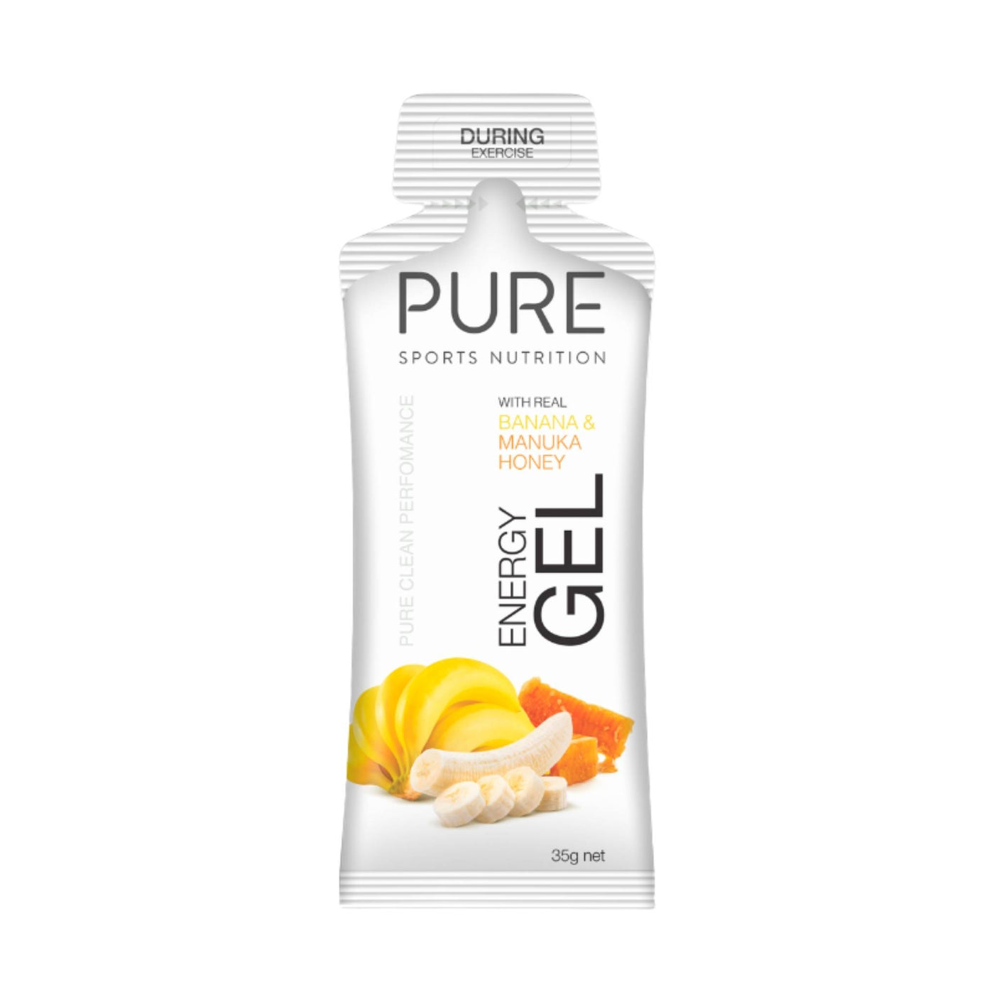 Pure Energy Gels - 35g | Sports and Endurance Gels | NZ Banana Manuka Honey | Further Faster Christchurch NZ
