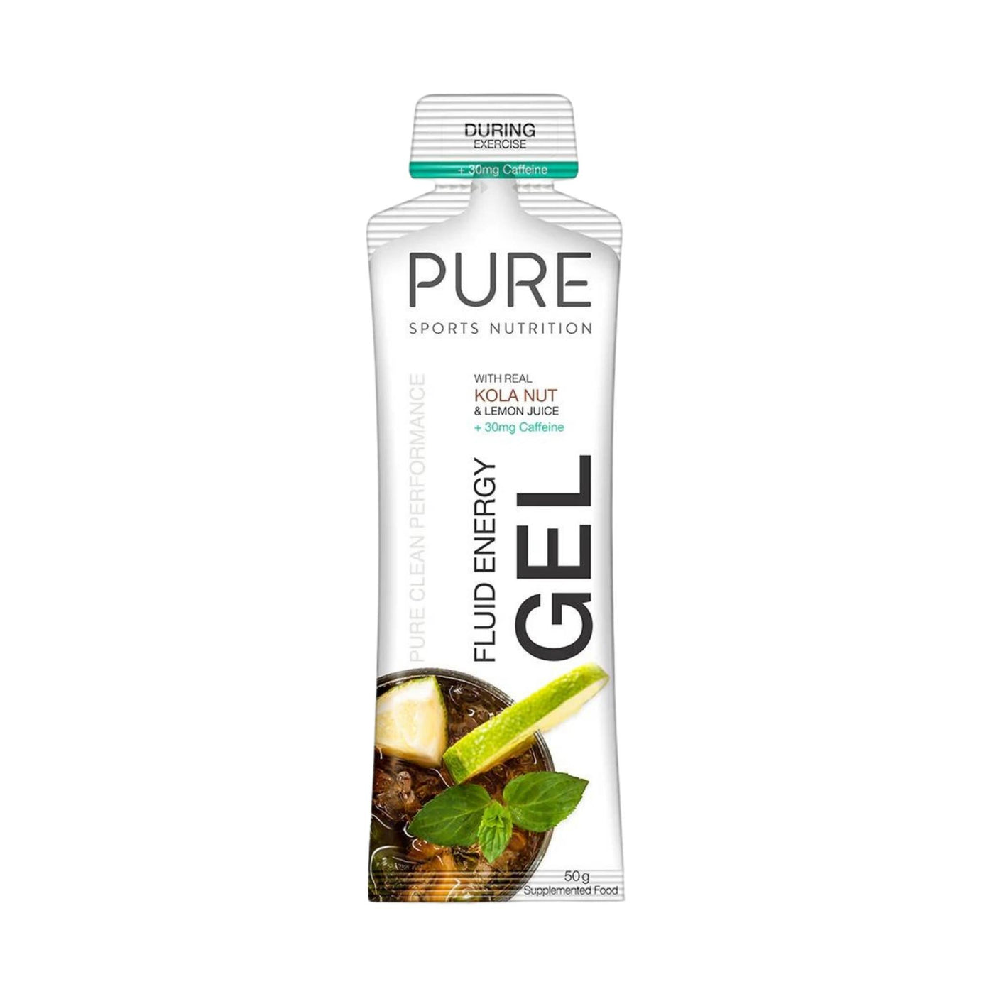 Pure Fluid Energy Gels | Sports Gels and NutritionPure Fluid Energy Gels | Sports Gels and Nutrition | Further Faster Christchurch NZ | Kola Nut & Lemon Juice + Caffeine