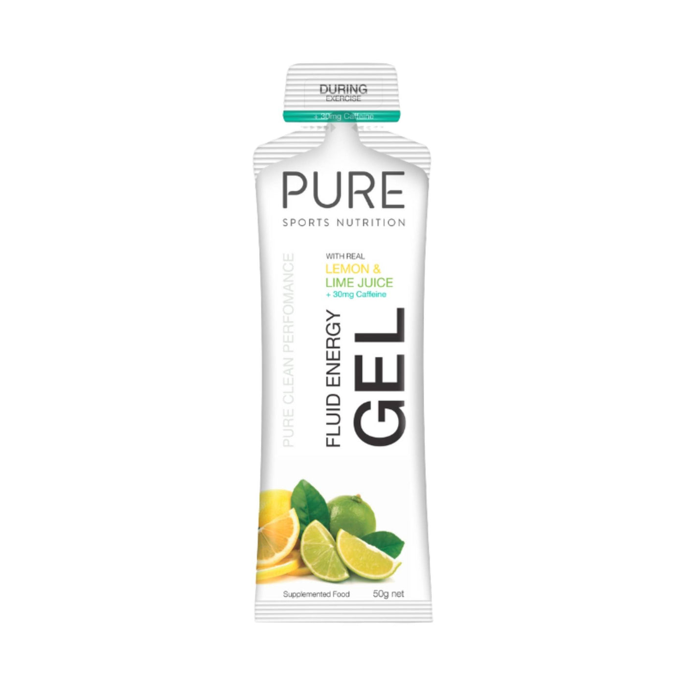 Pure Fluid Energy Gels | Sports Gels and NutritionPure Fluid Energy Gels | Sports Gels and Nutrition | Further Faster Christchurch NZ | Lemon & Lime Juice + Caffeine