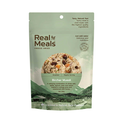 Real Meals Breakfast - Bircher Muesli | Breakfast Freeze Dried Meals | Further Faster Christchurch NZ