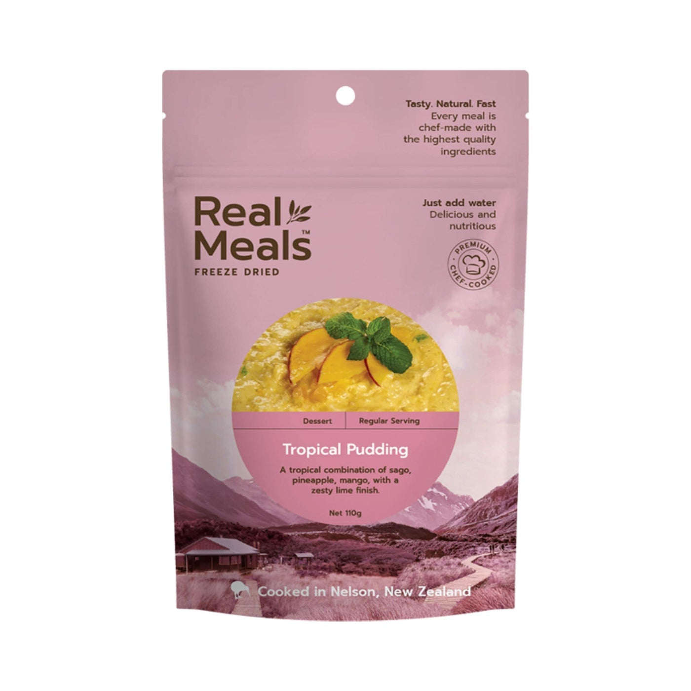 Real Meals Dessert - Tropical Pudding | Freeze Dried Meals | Further Faster Christchurch NZ