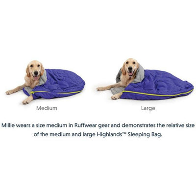 Ruffwear Highlands Sleeping Bag - Medium | Dog Sleeping Bag | Further Faster Christchurch NZ #huckleberry-blue