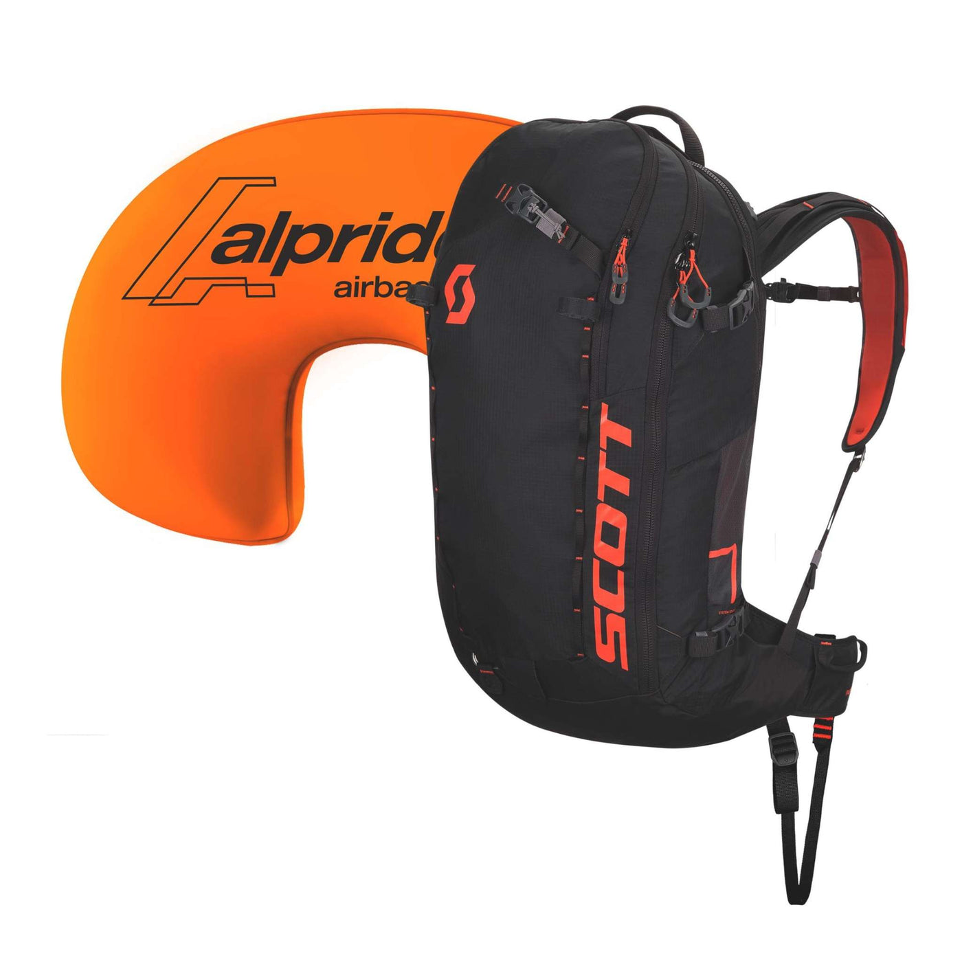 Scott Pack Patrol E1 40 Avalanche Pack | Backcountry Ski Avalanche Airbag Backpack | Further Faster Christchurch NZ #black-burnt-orange