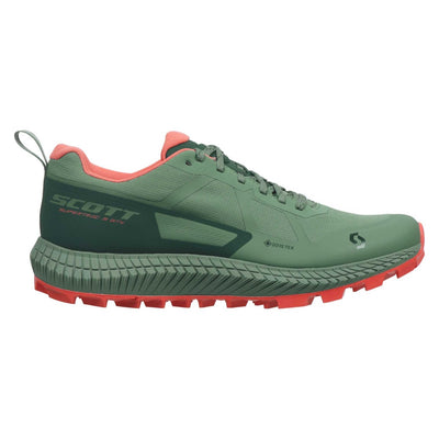 Scott Supertrac 3 Gore-Tex - Womens | Womens Trail Running Shoe | Further Faster Christchurch NZ #frost-green-coral-pink