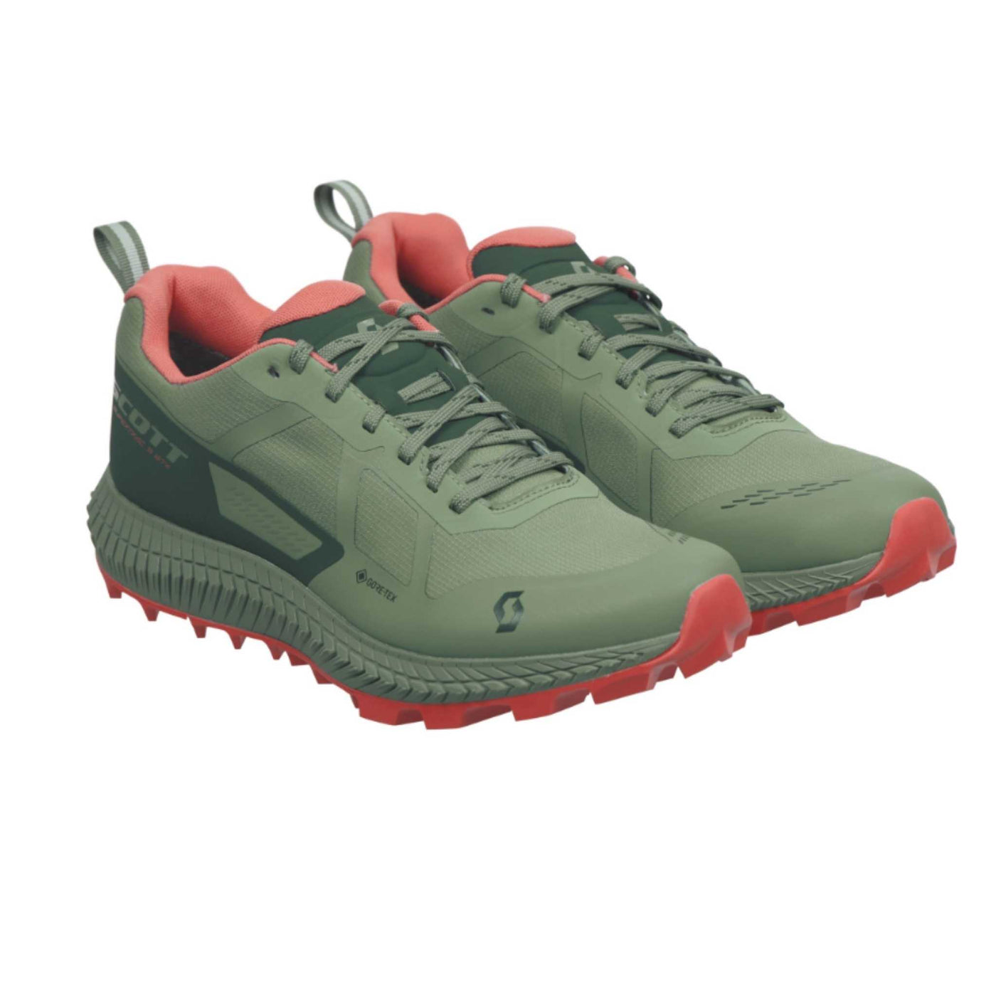 Scott Supertrac 3 Gore-Tex - Womens | Womens Trail Running Shoe | Further Faster Christchurch NZ #frost-green-coral-pink