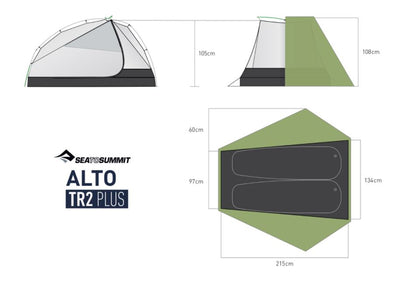 Sea to Summit Alto TR2 Plus Tent | Two Person Ultralight Tent NZ | Sea To Summit NZ | Further Faster Christchurch NZ