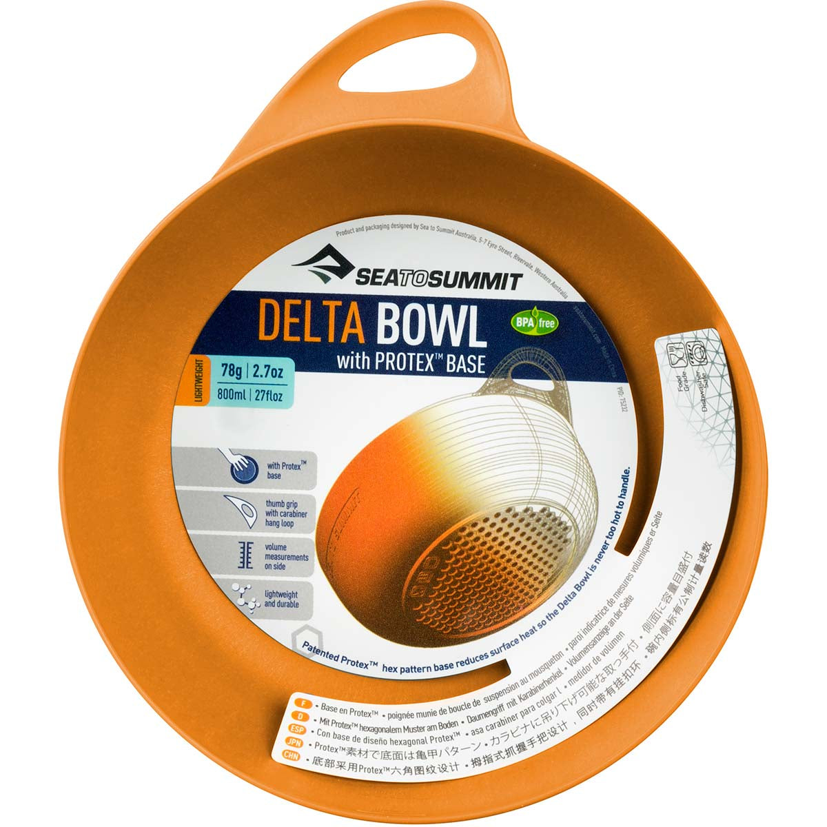 Sea to Summit DELTA BOWL Orange NZ | Camping and Outdoor Cookware | Further Faster NZ