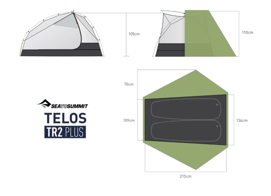 Sea to Summit Telos TR2 Plus Tent | Two Person 3+ Season Tent NZ | Sea To Summit NZ | Further Faster Christchurch NZ