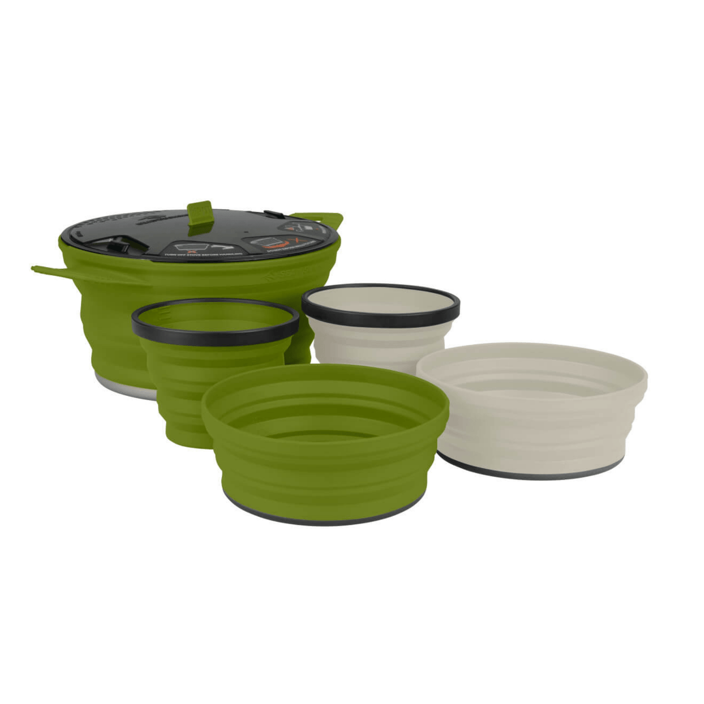 Sea to Summit X-Set 31: Pot, 2 x Bowl, 2 x Mug | 2 Person Compact Camping Cook Set | Further Faster Christchurch NZ