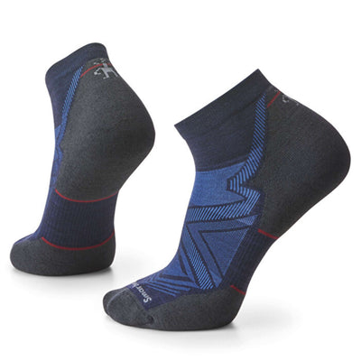 Smartwool Performance Run Targeted Cushion Ankle - Mens | Men's Running Socks NZ | Further Faster Christchurch NZ #mist-blue