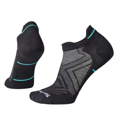 Smartwool Run Zero Cushion Low Ankle Socks - Womens | Women's Running Socks NZ | Further Faster Christchurch NZ #black
