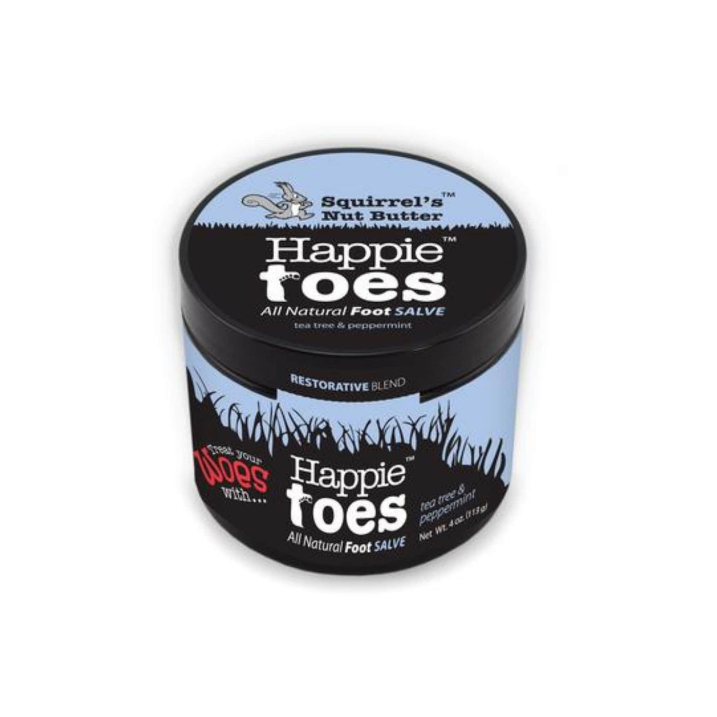 Squirrel's Nut Butter Happie Toes 113g NZ | Tramping, Hiking, Running | Further Faster Christchurch NZ