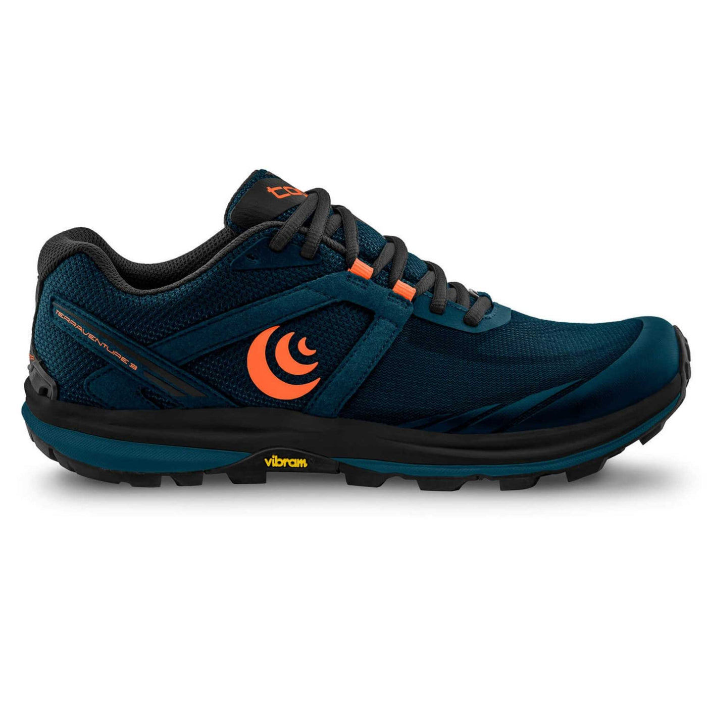 Topo Mens Terraventure 3 | Mens Trail Shoes NZ | Topo NZ | Further Faster Christchurch NZ #navy-orange