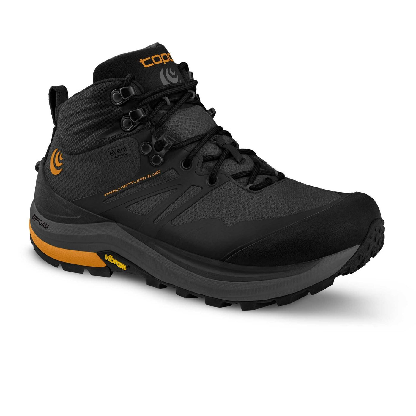 Topo Trailventure 2 WP - Mens Day Hiking Boots NZ | Further Faster Christchurch NZ #charcoal-orange