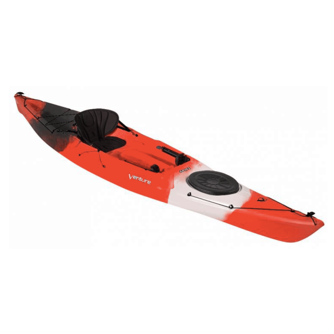 Venture Islay 14 Sit On Top Kayak - Deluxe Skudder Fit Out | Touring & Recreational Kayaks | Further Faster Christchurch NZ #red-white-grey