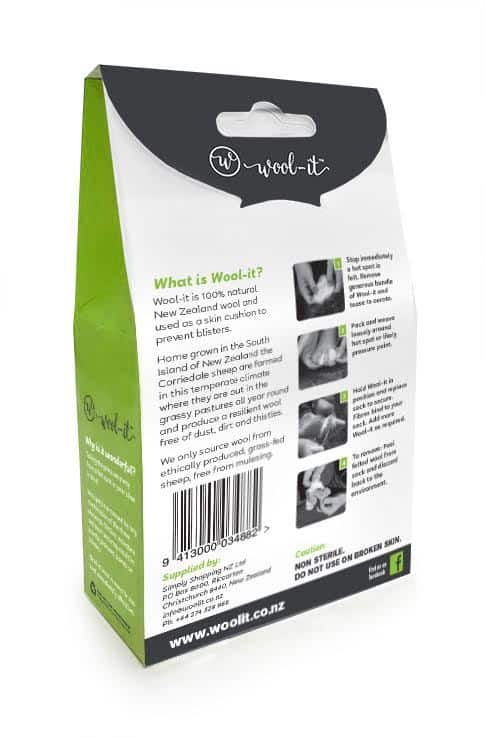 Wool It Boxed Pack 30g | Wool It NZ Natural Wool Blister Protection | Further Faster NZ
