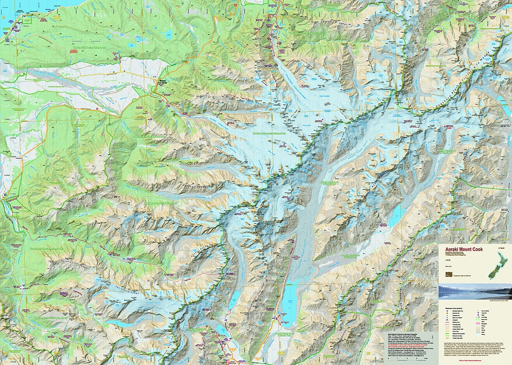 NewTopo, Aoraki Mt Cook Topo Map | Tramping and Climbing Map