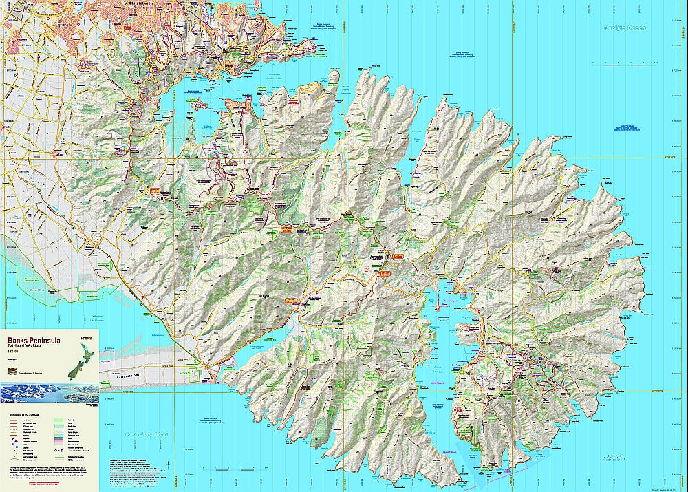 NewTopo - Banks Peninsula Topo Map | Tramping and Hiking Map
