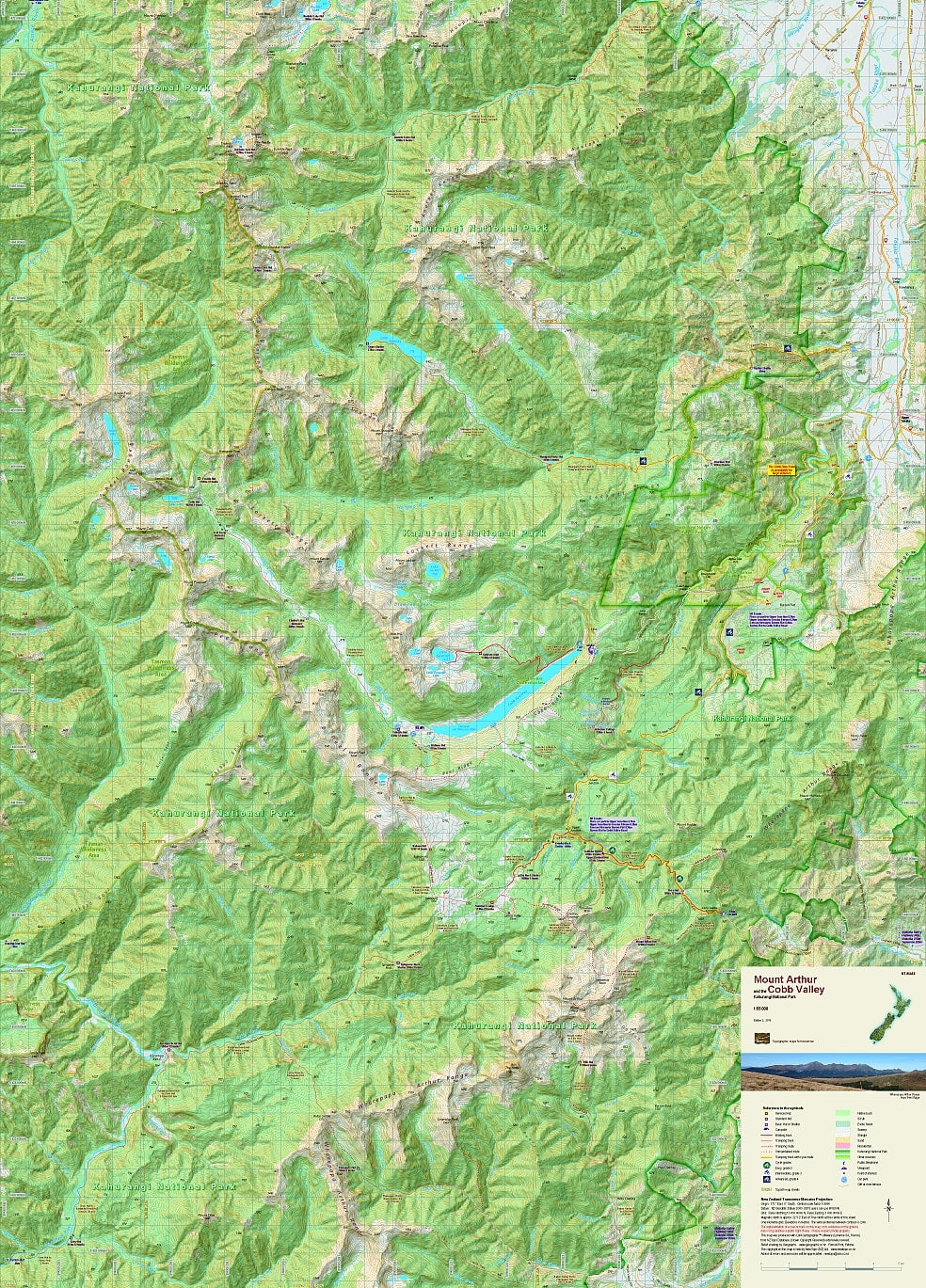 NewTopo - Mt Arthur, Cobb Valley Topo Map | Tramping Maps NZ