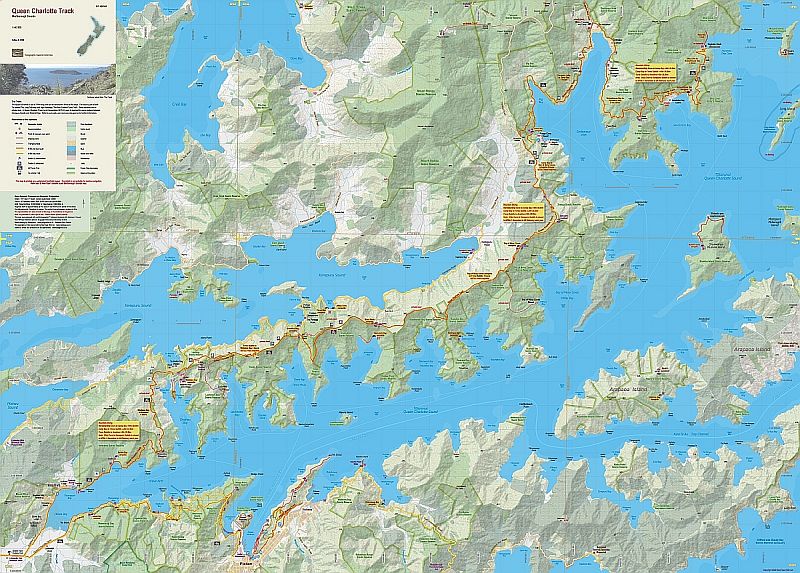 NewTopo - Queen Charlotte Topo Map | Tramping Maps NZ