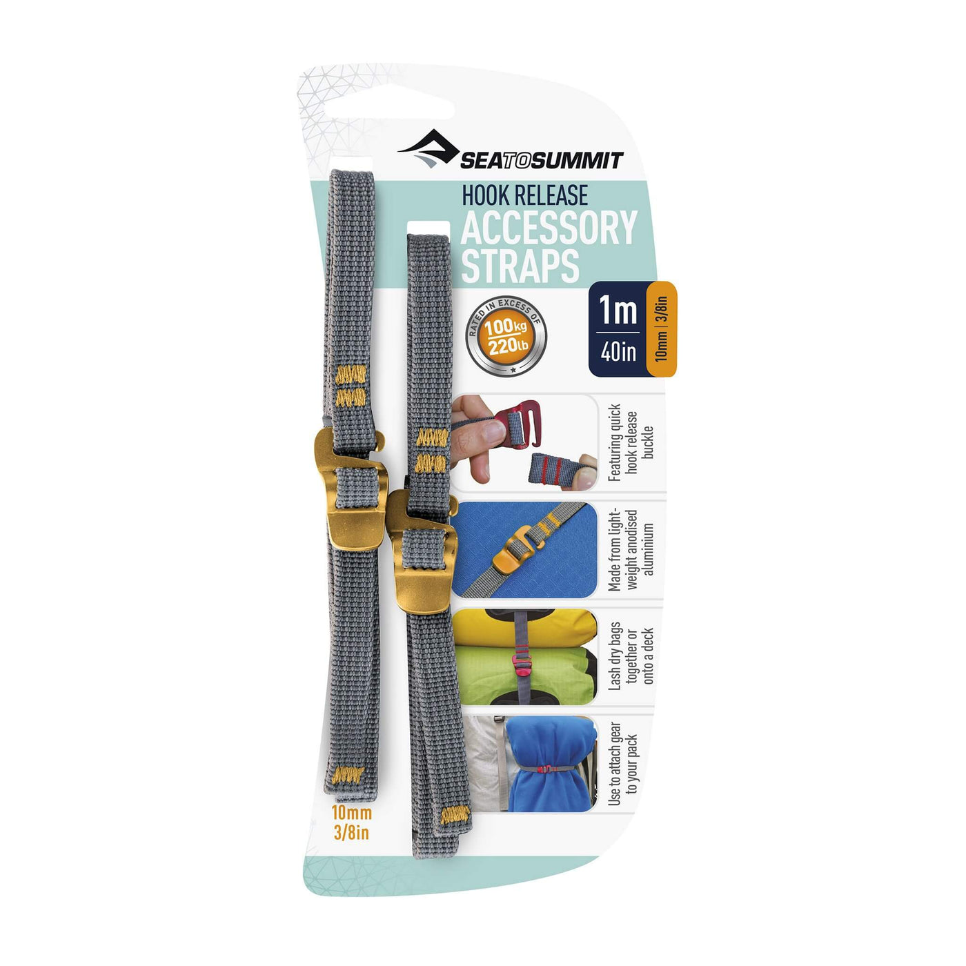 Sea to Summit Hook Release Accessory Strap 2m | NZ Accessory Straps | Further Faster NZ