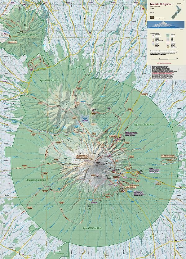 NewTopo - Taranaki Mt Egmont Topo Map | Tramping Maps NZ